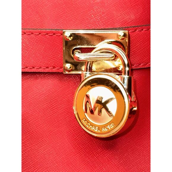 Michael Kors Red Hamilton Handbag - Picture 12 of 16